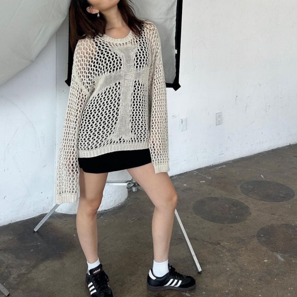 Racer Worldwide Cross Crochet Sweater